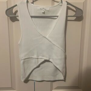 White Love Tree Crop Tank